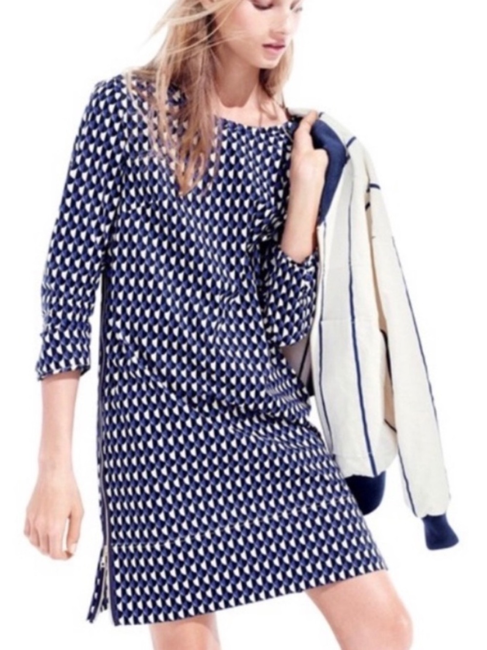 J. Crew Jet Set Geo Shift Dress